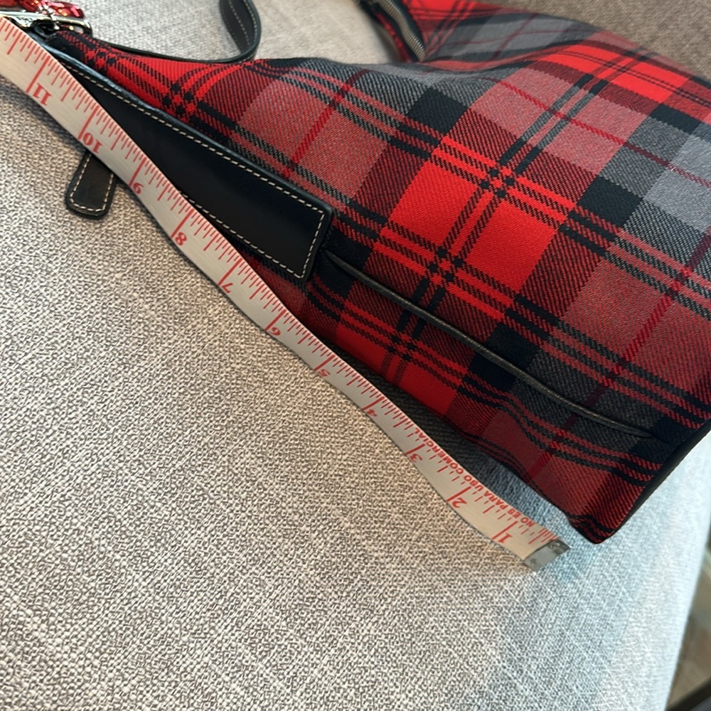 Coach Red and Black Plaid Mini Bag - Picture 16 of 16